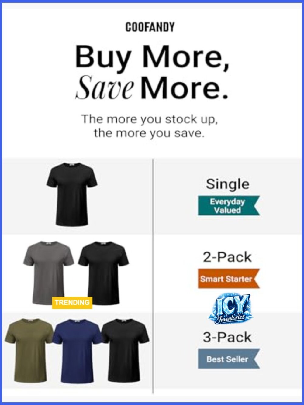 Short Sleeve Crew Neck T-Shirt, Recycled Polyester Blend, Regular Fit - Picture 3 of 7